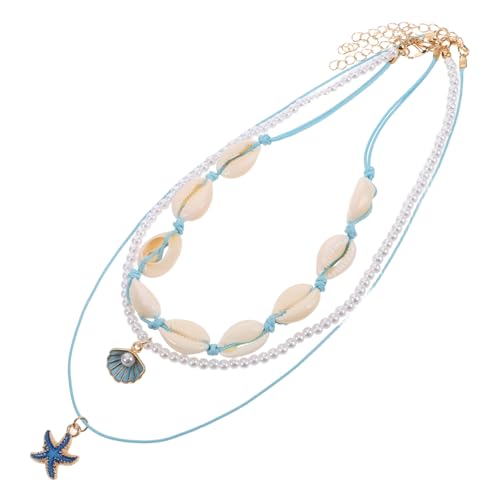 CLISPEED Halskette Mit Muschel Anhänger Für Frauen Strand Sommerschmuck Boho Style Kurz Choker Handgemacht Natur Material Für Party Tragen CLISPEED Halskette Mit Muschel Anhänger Für Frauen Strand Sommerschmuck Boho Style Kurz Choker Handgemacht Natur Material Für Party Tragen von CLISPEED