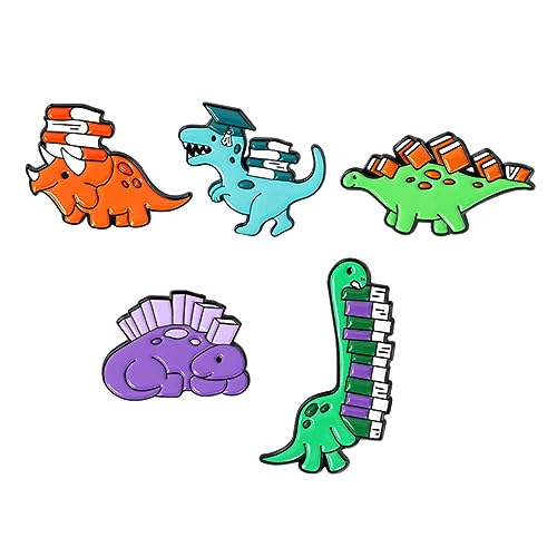 CLISPEED 5stücke Dino Broschen Junge Mädchen Dinosaurier Kleidung Brosche Dekor Schmuck Hüte Taschen Accessoire von CLISPEED
