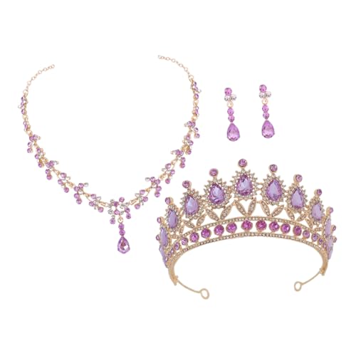 CLISPEED 1 Satz Ohrringe Halskette für Frauen Elegantes Brautschmuck für Hochzeiten Geburtstage Fotoshootings Besondere Anlässe CLISPEED 1 Satz Ohrringe Halskette für Frauen Elegantes Brautschmuck für Hochzeiten Geburtstage Fotoshootings Besondere Anlässe von CLISPEED