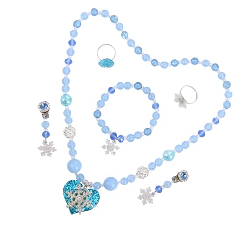 CLISPEED Perlen Halsketten-armband-set Schmuckset Für Mädchen Mit Süßen Ohrringen Und Ringen Als Foto-requisiten Für Geburtstage Und Partys von CLISPEED