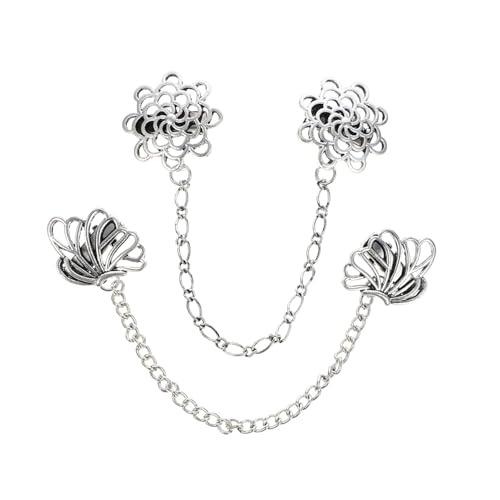 CLISPEED 2 Stücke Legierung Kragen Pin Brosche Dekorative Hemd Mantel Clip Zubehör für Damen Vintage Kragenclip Elegant und Vielseitig Einsetzbar für Cardigans Pullover und Anzüge von CLISPEED