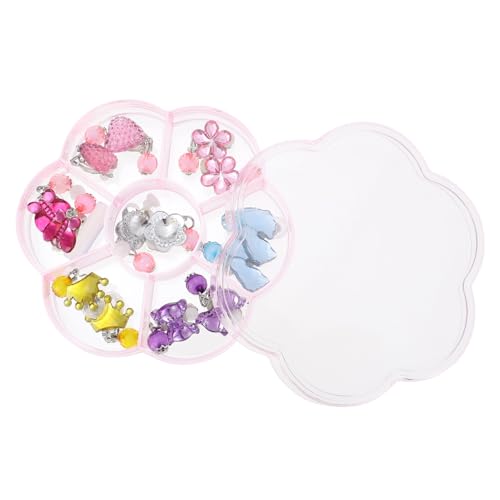 CLISPEED 1 Schachtel Ohrclips Niedliche Clip Ohrringe für Mädchen Leichte Geruchlose Ohrschmuck Umweltfreundlich Einfach zu Tragen für Schule Party und Alltag Transparenter Stil von CLISPEED