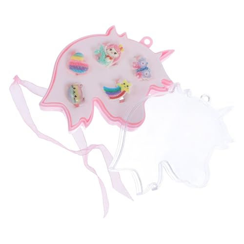 CLISPEED 1 Schachtel Verstellbare Ringe mit Buntem Einhorn Design Leichte Kunststoffringe für Kleinkinder Mädchen Süßer Schmuck für Partys und Geschenkideen Bunte Kinderringe von CLISPEED