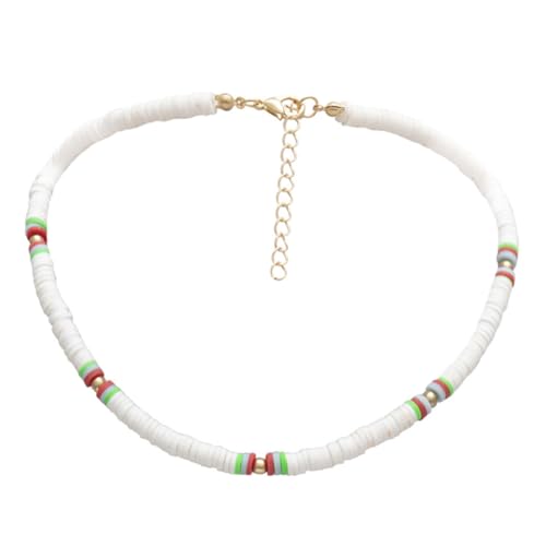 CLISPEED Bunte Halskette Polymer Clay Choker im Ethno Stil Leicht und Kreativ für Damen und Mädchen Accessoire für Partys und Reisen von CLISPEED