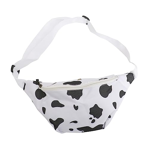 CLISPEED 1 Stück Damen Brusttasche PU mit Kuhmuster Stilvolle Umhängetasche Verstellbarer Schulterriemen Langlebig und für Täglichen Gebrauch von CLISPEED