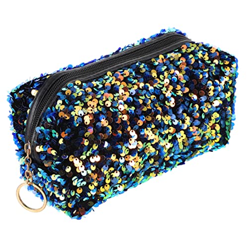 CLISPEED Pailletten Kosmetiktasche Damen Reise Aufbewahrungstasche Quadratisch Tragbar Lagerung Kulturbeutel Make-up Organizer Tasche von CLISPEED