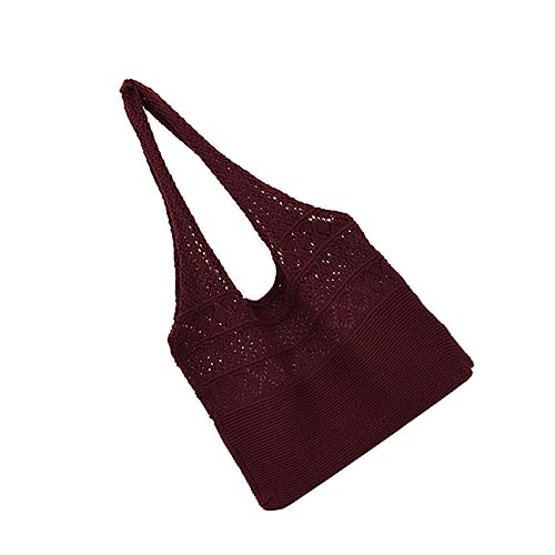 CLISPEED 1 Stück Schultertasche Gestricktem Material für Damen Vielseitig Einsetzbar für Freizeit Schule und Shopping Eleganten von CLISPEED