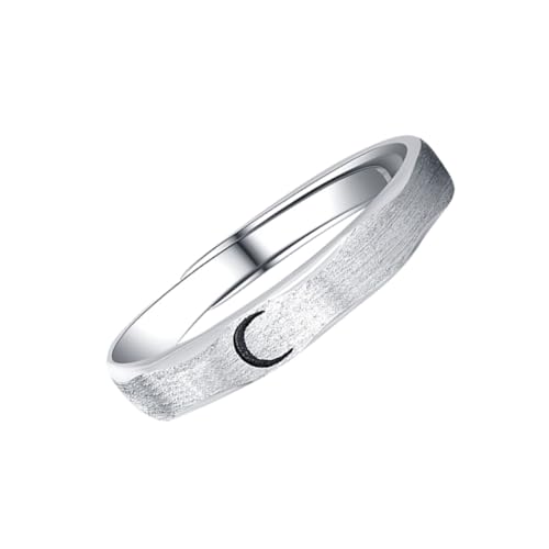 CLISPEED 1 Stück Silber Verstellbarer Ring Mond und Sonne Fingeraccessoire für Verlobung Valentinstag für Freunde von CLISPEED