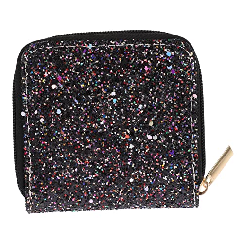 CLISPEED 1stück Damen Glitzer Geldbörse Kurzes Portemonnaie Mit Reißverschluss Tragbare Mini-Brieftasche Für Münzen Schlüssel Und Für Schule Shopping Und Freizeit von CLISPEED