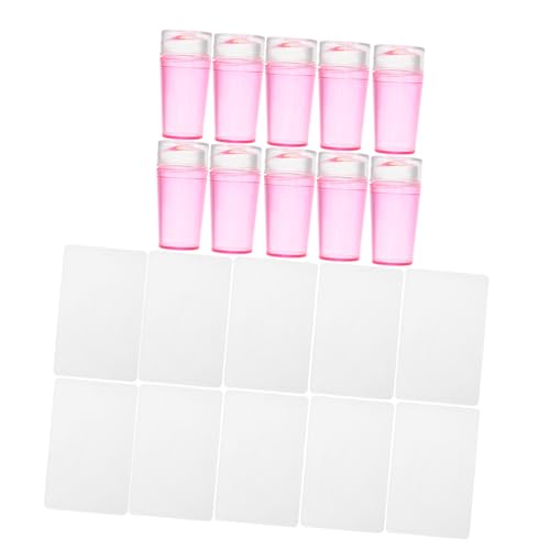 CLISPEED 10 Sätze Nagelstempel Nailart Stamper Werkzeuge zum Stempeln von Nägeln Nageldekoration Stamper Stempel für Nagelabdrücke Nagelabdruckstempel Nagelkunst-Druckwerkzeug Kieselgel von CLISPEED