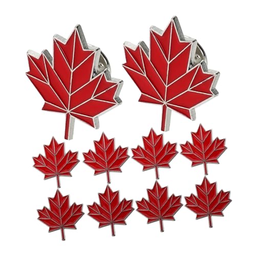 CLISPEED 10 Stück Ahornblatt Anstecknadel Emaille Brosche Legierung für Tag Patriotische Feiern Party Hüte Jacken Dekorationen CLISPEED 10 Stück Ahornblatt Anstecknadel Emaille Brosche Legierung für Tag Patriotische Feiern Party Hüte Jacken Dekorationen von CLISPEED
