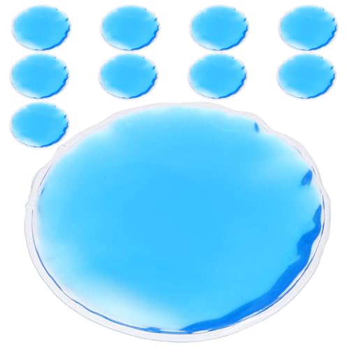 CLISPEED 10 Stück Runder Augen Patch Kühlende und Wärmende Augenmaske aus PVC für Müde Augen Linderung von Schwellungen und Dunklen Ringen Wiederverwendbar und Tragbar von CLISPEED