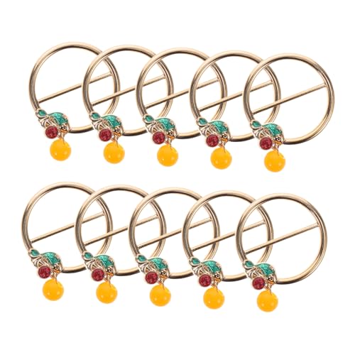 CLISPEED 10 Stück Schalringe aus Zinklegierung Vielseitige Schalclips für Damen Schalspangen für Einfaches Styling und Sichere Befestigung an Blusen Tüchern und Hemden von CLISPEED