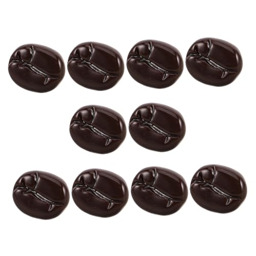 CLISPEED 10stücke Süße Anstecknadeln Realistische Kaffeebohnen-anstecknadeln Dekorative Vintage-reversbroschen Aus Kunstharz Kleidungszubehör Für Schal Und Kleidung von CLISPEED