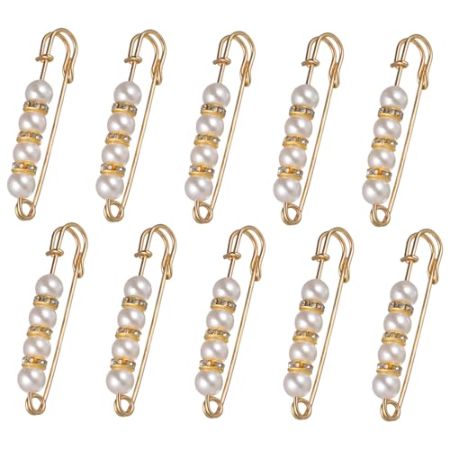 CLISPEED 10 Stück Taillennadel Jeans Brosche Anstecknadel Vintage Damen Stabile Kleidernadeln Schaft Pin Backs Schlanke Näh Emaille Pin Hochzeit Ausgefallene Stoffbrosche Knöpfe von CLISPEED