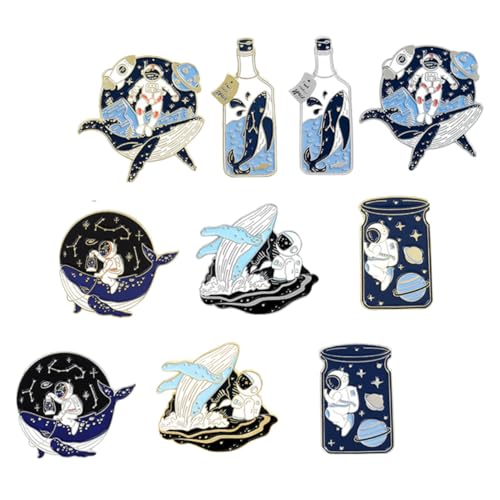 CLISPEED 10 Stück Teiliges Cartoon planeten Broschen Set aus Robustem Legierungs material Vielseitige Anstecker für Kleidung Rucksäcke Taschen und Hüte Einzigartiges Design für Alltag und von CLISPEED