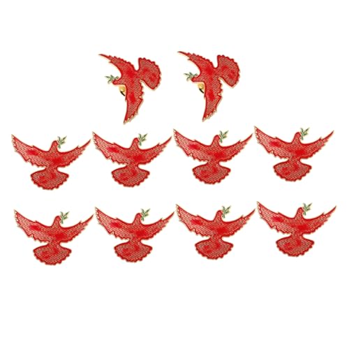 CLISPEED 10 Stück Teiliges Friedens Tauben Broschen aus Langlebiger Kompakt und Leicht Modisch für Kleidung Taschen Rucksäcke Schals Vielseitiges Accessoire für Damen und Herren von CLISPEED