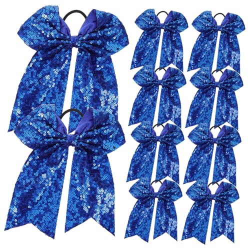 CLISPEED 10 Stück Teiliges Glänzende Pailletten Haarschleifen für Mädchen Strapazierfähige Stoffbänder Vielseitige Cheer Bows für Pferdeschwanz und Bühnenauftritte Schont Haare Modisch und von CLISPEED