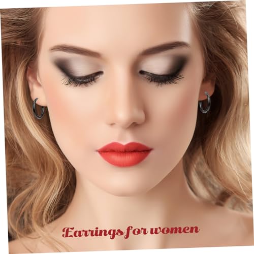 CLISPEED 10stücke Edelstahl Creolen Ohrschmuck Für Damen Runde Hängeohrringe Aus Metall Vintage Ohrclips Trendigem Design Für Partys Und Alltagsoutfits von CLISPEED