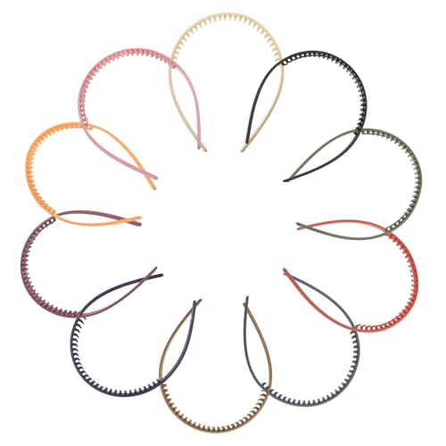 CLISPEED 10 Stück Teiliges Kunststoff Stirnband mit Zähnen Bunte Haarschmuck Accessoires für Frauen und Mädchen Leicht und Langlebig für Partys Karneval und Cosplay von CLISPEED