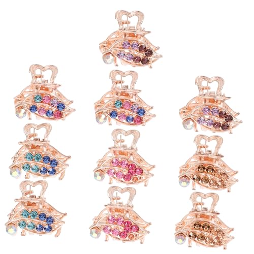 CLISPEED 10 Stück Teiliges Mini Haarklammern mit Glitzer Kleine Bunte Metall Haarspangen Rutschfeste Styling Clips für Damen und Mädchen Geeignet zum Fixieren von Haarsträhnen Beim von CLISPEED
