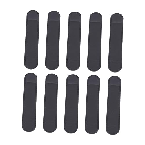CLISPEED 10 Stück Teiliges PU Leder Stiftetui für Touchstifte und Füllfederhalter Kratzfest Leicht Modisch Schützende Hülle für Tablet Stylus Praktische Aufbewahrung Schwarzes Design von CLISPEED