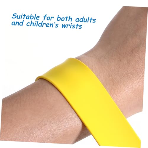 CLISPEED 10 Stück Teiliges Silikon Schnapparmband für Jungen Mädchen Elastische Flexible Partygeschenke in Gelb Hautfreundlich Abriebfest und Temperaturbeständig von CLISPEED