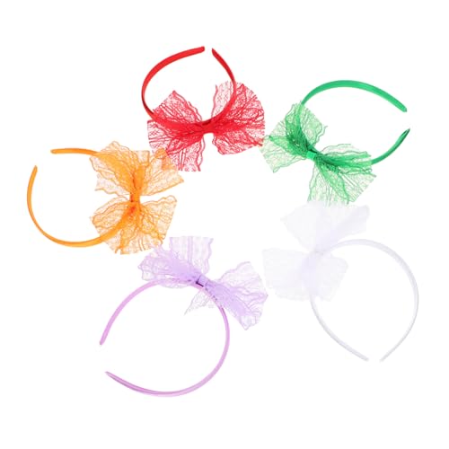 CLISPEED 10 Stück Teiliges Spitzen Stirnband mit Schleifen Haarschmuck Accessoires für Damen und Teenager Komfortabel Langlebig für Partys Cosplay und Kostümveranstaltungen von CLISPEED