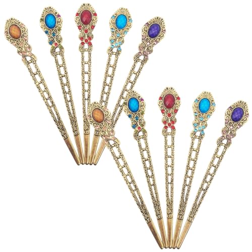 CLISPEED 10 Stück Teiliges Vintage Chinesisches Haarschmuck mit Strasssteinen Klassische Haarnadeln für Damen Geeignet für Hochzeiten Alltagsfrisuren und Festliche Anlässe Haarschmuck von CLISPEED