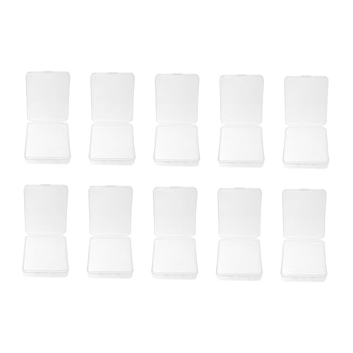 CLISPEED 10 Stück Transparente Make Up Schwamm Aufbewahrungsboxen aus Robustem Kunststoff mit Staubdichtem Deckel Kompakte Kleine Organizer für Kosmetikpuffs für Reisen und Alltag von CLISPEED