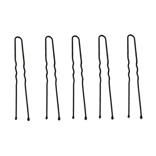 CLISPEED 100 Stück U Förmige Haarnadeln aus Metall mit Kugeligen Spitzen Elastisch und Rutschfest für Hochsteckfrisuren und Alltag Schwarzer Haarschmuck für Damen und Bräute von CLISPEED