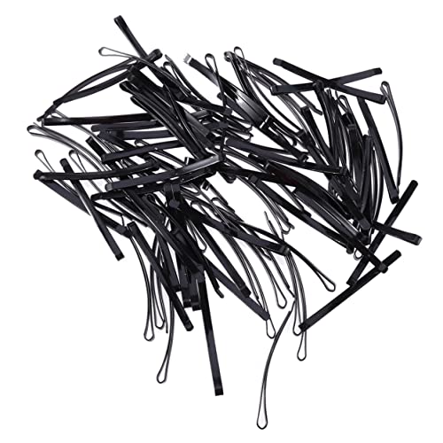 CLISPEED 100stücke Klassische Haarnadeln Schwarze Metall-haarspangen Flache Bobby-pins Haarklammern Für Frauen Und Mädchen Langlebig Und Wiederverwendbar von CLISPEED