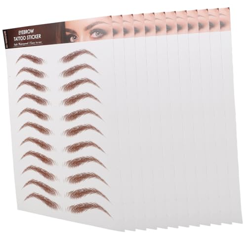CLISPEED 12 Blatt Wasserfeste Augenbrauen aufkleber Simulation Make up Eyebrow Stickers Natürliches Grooming und Shaping für Frauen und Mädchen Hautfreundlich und Einfach Anzuwenden von CLISPEED