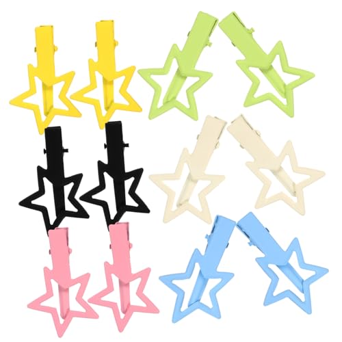 CLISPEED 12 Stck Teiliges Bunte Metall Haarspangen Kleine Sternförmige Haarklammern für Mädchen Dekorative Langlebige Haarschmuck Clips in Gelb Grün Blau von CLISPEED