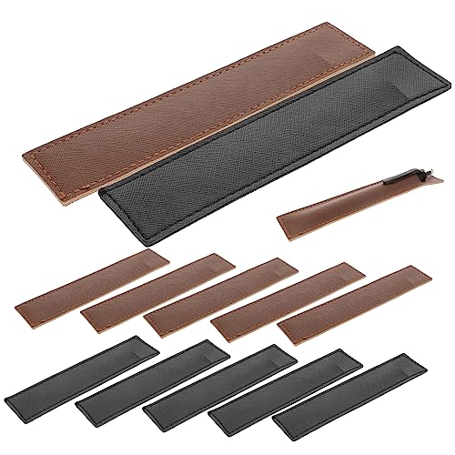 CLISPEED 12 Stck Teiliges Leder Stiftetui Einzelner Pen Sleeve Leichter Robuster Pen Holder Federmäppchen für Kugelschreiber Bleistift Eleganter Schutz und Aufbewahrung Schwarz und Braun CLISPEED 12 Stck Teiliges Leder Stiftetui Einzelner Pen Sleeve Leichter Robuster Pen Holder Federmäppchen für Kugelschreiber Bleistift Eleganter Schutz und Aufbewahrung Schwarz und Braun von CLISPEED
