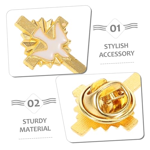 CLISPEED 12 Stück Anstecknadeln Mit Kreuz Und Taube – Emaille-broschen Aus Legierung Für Beerdigungen, Brustnadeln, Rucksäcke, Kleidung, Taschen, Hüte Und Inspiriertes von CLISPEED