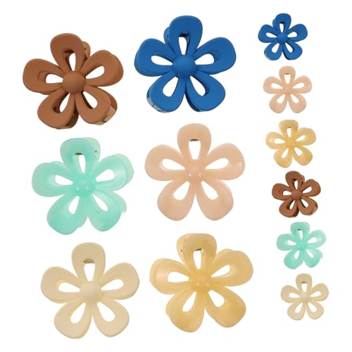 CLISPEED 12 Stück Teiliges Blumige Haarspangen für Dickes Haar Kleine Haarklammern mit Mattem Finish in Pastellfarben Schmerzfreie Haarschmuck Clips für Damen und Vielseitige Styling von CLISPEED