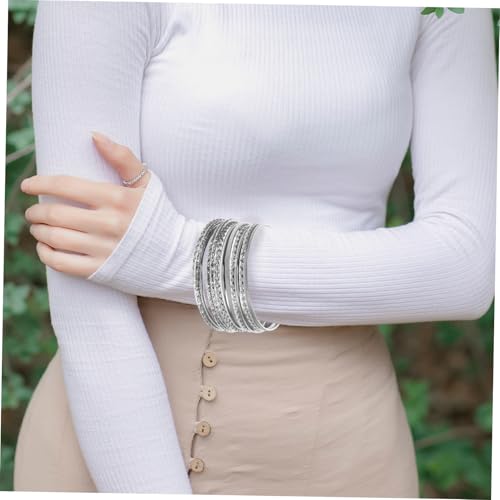 CLISPEED 12 Stück Teiliges Boho Armband Set aus Langlebiger Legierung Mehrlagige Stapelbare Armreifen Damen Vielseitig Tragbar für Freizeit und Formelle Anlässe Modisches Schmuckaccessoire von CLISPEED