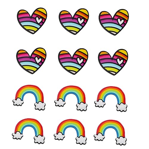 CLISPEED 12 Stück Teiliges Broschen Regenbogen Design Anstecknadeln für Kleidung Taschen Cardigans Langlebig Fein Verarbeitet Abzeichen für Vielseitige Dekoration von CLISPEED