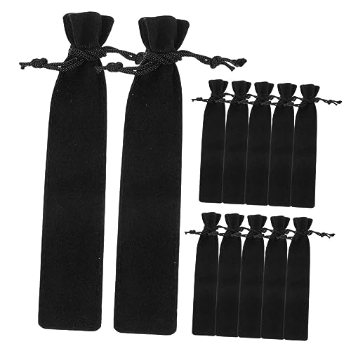 CLISPEED 12 Stück Teiliges Federmäppchen mit Kordelzug Kratzfeste Stiftetasche aus Strapazierfähigem Doppelseitigem Samtmaterial Praktischer Stifteorganizer für Schule und Büro von CLISPEED