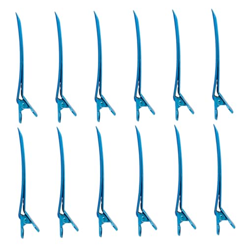 CLISPEED 12 Stück Teiliges Friseurzubehör Rutschfest Starke Haarklammern für Damen und Salon Leichtes Robustes Material zum Schneiden Färben Stylen und Abteilen von Haaren von CLISPEED