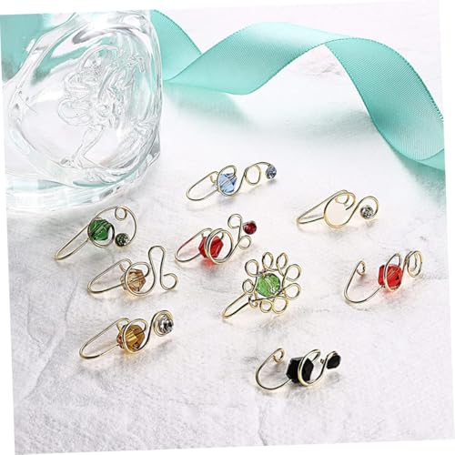 CLISPEED 12 Stück Teiliges Goldfarbener Verstellbarer Nasenringe und Strass nasenmanschetten Afrikanischer Stil Schmerzfrei Modischer Nasenschmuck für Frauen und Mädchen für Alltag und von CLISPEED