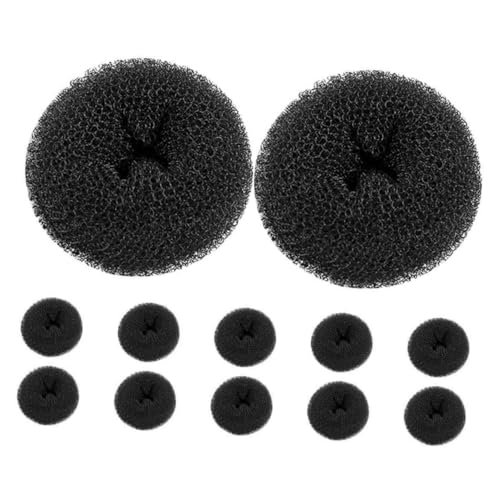 CLISPEED 12 Stück Teiliges Haarknoten Elastischer Donut Bun Maker für Damen Kleine Anpassbare Styling Ringe für Sicheren Vielseitiges Haar Tool für Büro Reisen Party und Alltag von CLISPEED