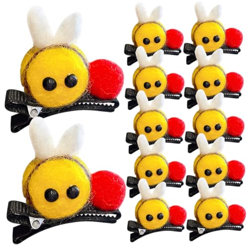 CLISPEED 12 Stück Teiliges Kleine Bienen Haarclips für Frauen Cartoon Design Leichte Haarklammern zum Einfachen Fixieren Modischer Haarschmuck für Alltag und Reisen Schonend und Langlebig von CLISPEED