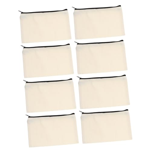 CLISPEED 12 Stück Teiliges Kleine Canvas Make up Taschen mit Glattem Reißverschluss Vielseitige DIY Kosmetiktaschen Praktische Aufbewahrung für Reisen und Alltag von CLISPEED