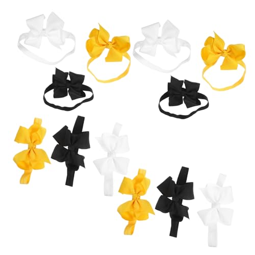 CLISPEED 12 Stück Teiliges Mädchen Haarband Leichte Weiche Schleifen-haarbänder aus Stoff Vielseitige Bunte Haarschmuck Accessoires für Neugeborene Junge Mädchen und Kleinkinder von CLISPEED