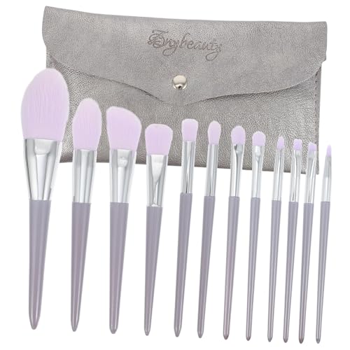 CLISPEED 12 Stück Teiliges Make Up Pinselset mit Kosmetiktasche Pinsel für Foundation Lidschatten Concealer Vielseitig Einsetzbar Praktisches Zubehör für Professionelle Schminkergebnisse von CLISPEED
