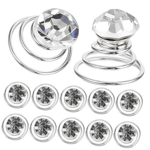 CLISPEED 12 Stück Teiliges Strass Haarklammern Funkelnde Haarspangen mit Diamantoptik Geeignet für Damen Mädchen Braut und Brautjungfern Einfache Anwendung für Stilvolle Frisuren von CLISPEED