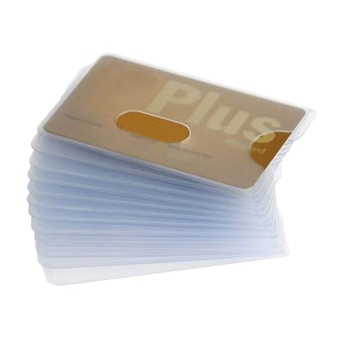 CLISPEED 12 Stück Teiliges Transparenter Ausweishüllen aus Robustem Kunststoff Bus Holder und Certificate Holder Frosted Cover mit Lochöffnung Passend für Bank und Mitgliedskarten Leicht von CLISPEED