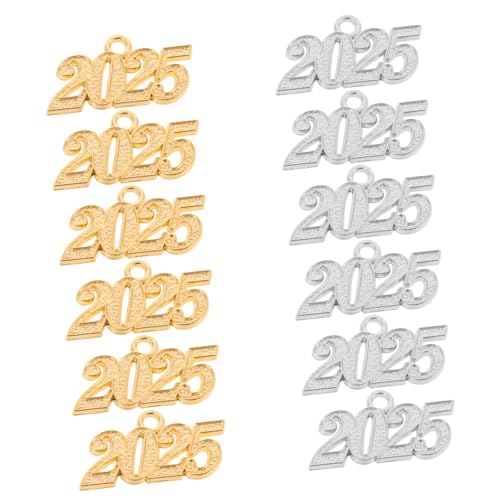 CLISPEED 12 Stück Teiliges Zahlen Charms aus Hochwertiger Legierung Silber und Goldfarbene Anhänger für DIY Schmuckherstellung für Armband Halskette Schlüsselanhänger von CLISPEED